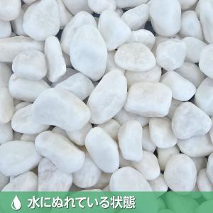 玉砂利 白 100kg 防犯砂利 砂利 庭 防...の詳細画像3