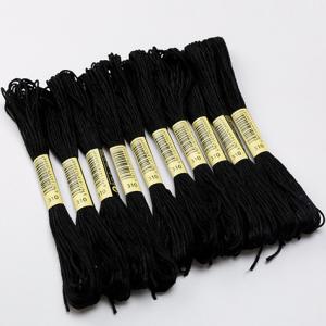 刺繍糸 刺しゅう糸 黒 ブラック 25番糸 ク...の詳細画像1