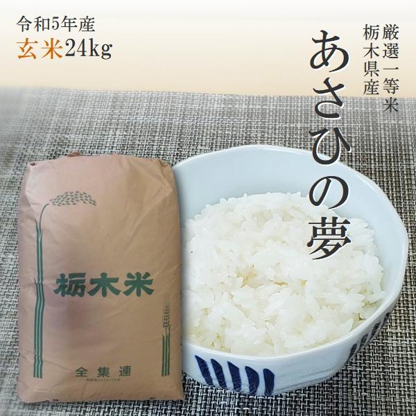 米 24kg 玄米 送料無料 あさひの夢 令和5年産 栃木県 白米 一等米