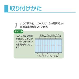 外部補強金具 22用 渡辺パイプ 農業用 ビニ...の詳細画像2