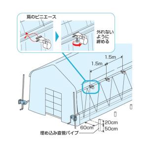 外部補強金具 22用 渡辺パイプ 農業用 ビニ...の詳細画像3
