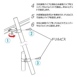 外部補強金具 22用 渡辺パイプ 農業用 ビニ...の詳細画像5
