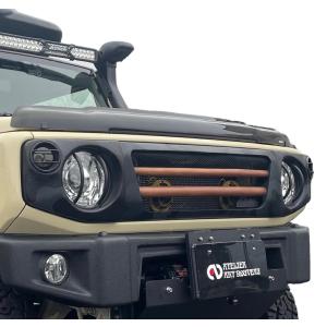 ジムニー フロントグリル ラプターライナー塗装 黒 JB64 JB74