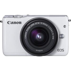 キヤノン Canon EOS M10 レンズキット ホワイト EOSM10WH-1545ISSTML...