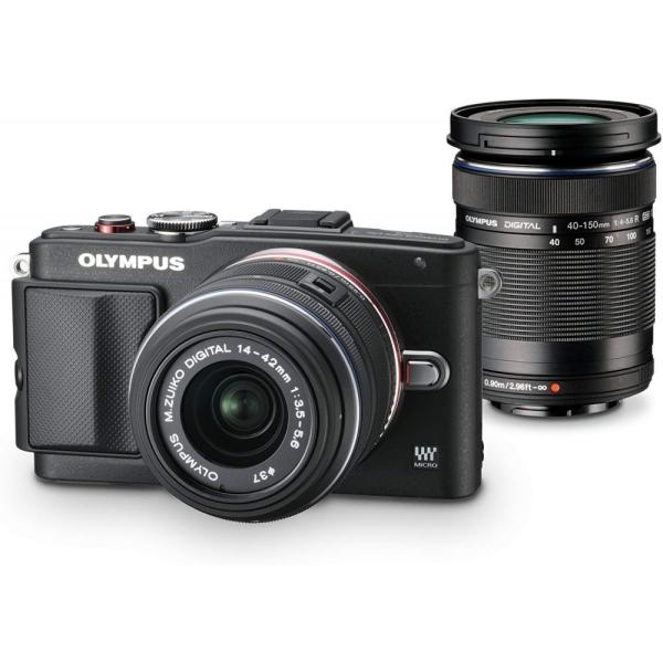 オリンパス OLYMPUS E-PL6 ダブルズームキット ブラック E-PL6 DZKIT BLK...