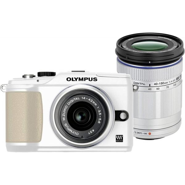 オリンパス OLYMPUS E-PL2 ダブルズームキット ホワイト E-PL2 TLKIT WHT...