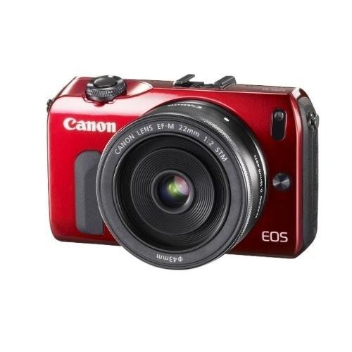 キヤノン Canon EOS M レンズキット EF-M22mm F2 STM付属 レッド SDカー...