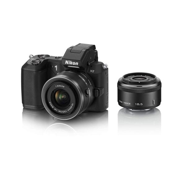 ニコン Nikon  V2 ダブルレンズキット ブラック SDカード付き &lt;プレゼント包装承ります&gt;