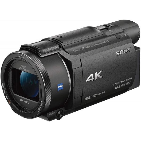 ソニー SONY ビデオカメラ FDR-AX55 4K 64GB 光学20倍 ブラック Handyc...