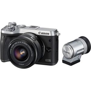 キヤノン Canon EOS M6 レンズEVFキット シルバー   EOSM6SL-1545ISE...