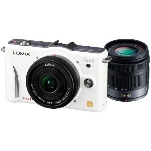 パナソニック Panasonic  GF2 ダブルレンズキット  シェルホワイト DMC-GF2 W...