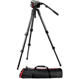 Manfrotto ビデオキット カーボンファイバー三脚 504HD-535K 良品 動作確認済み 1ヶ月保証付 高性能
