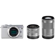 Canon ミラーレス一眼カメラ EOS M100 ダブルズームキット ホワイト EOSM100WH...