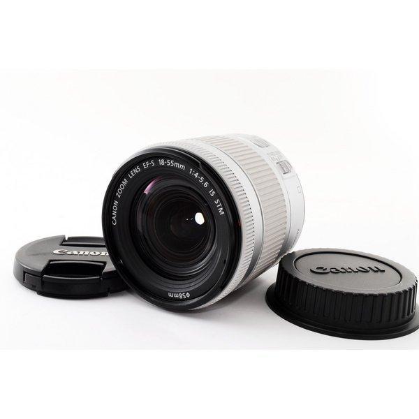 キヤノン Canon EF-S 18-55mm F/4-5.6 IS STM シルバー 美品 EF-...