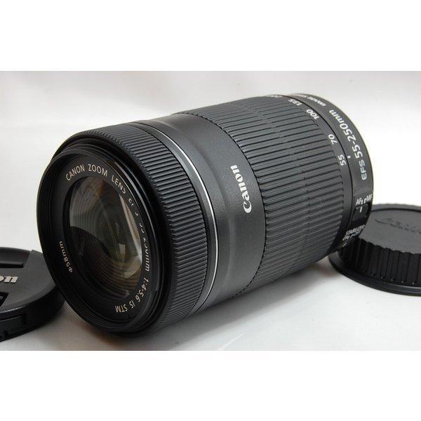 キヤノン Canon EF-S 55-250mm f/4-5.6 IS STM 美品 EF-Sマウン...