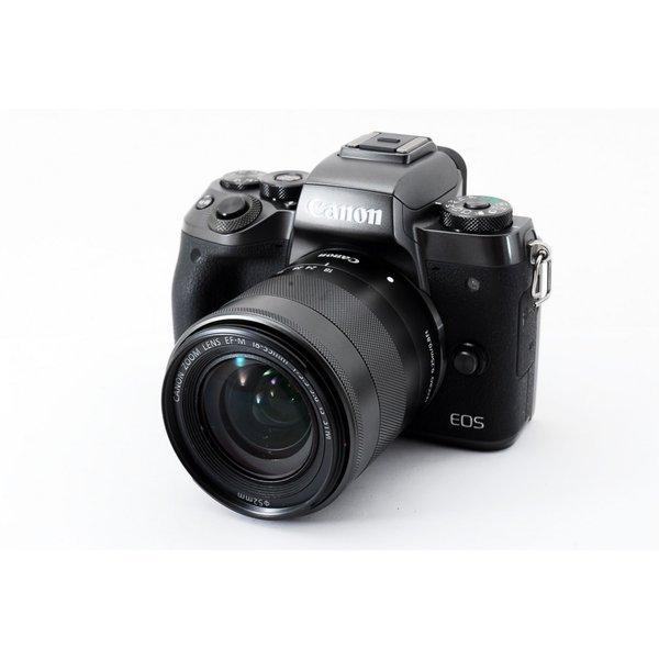 キヤノン Canon EOS M5 ブラック レンズセット 美品 小型軽量 SDカード付き &lt;プレゼ...