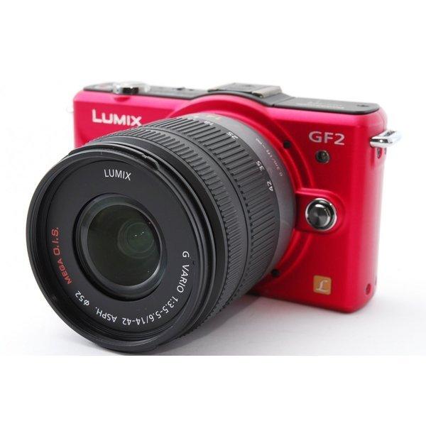 パナソニック Panasonic  DMC-GF2 レンズキット レッド 美品 SDカード付き &lt;プ...