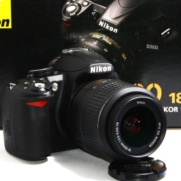 ニコン Nikon D3100 レンズキット ブラック 美品 一眼レフSDカードストラップ付き &lt;プ...