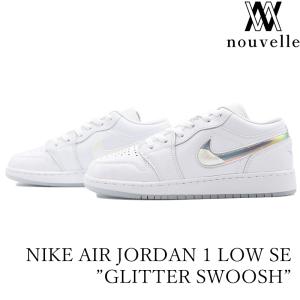 NIKE ナイキ AIR JORDAN 1 LOW SE ” GLITTER SWOOSH ” エア ジョーダン ホワイト レディース FQ9112-100