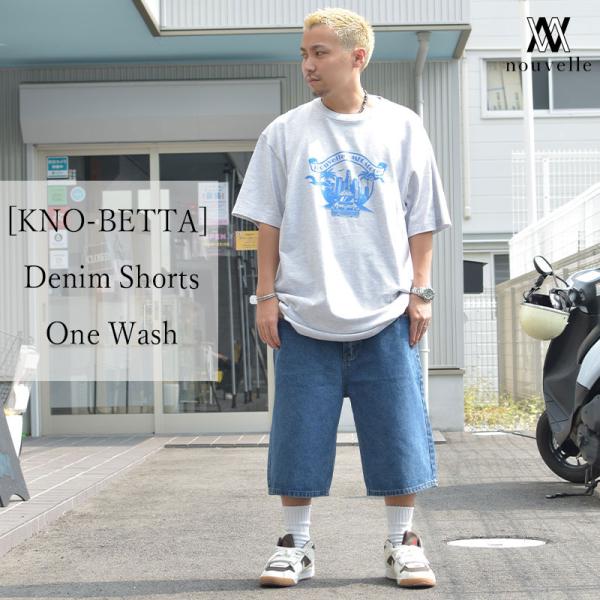KNO-BETTA ノーベター 998 5 POCKETS DENIM SHORTS DARK BL...