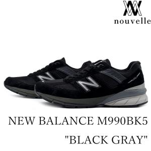 NEW BALANCE ニューバランス M990BK5 made in USA BLACK GRAY ニューバランス スニーカー 黒 ブラック グレー メンズ｜nouvelle22