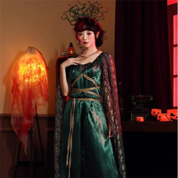 ハロウィン エジプト 仮装 コスチューム 女王 ギリシャ神話 メデューサ 女王様 インディアン 女神...