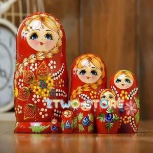 マトリョーシカ 民芸品 土産物 手作り人形 手描き 7個組 洋風 プレゼント 北欧雑貨 伝統工芸 おもちゃ 飾り部屋 ハロウィン クリスマス｜novas-store