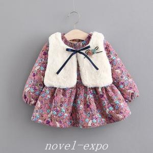 子供服 セットアップ ベビー服 おしゃれ フォーマル キッズ 女の子 長袖 ワンピース+ベスト 裏起毛 受験用 入学式 通学 発表会 春秋 韓国子供服 70 80 90 100cm