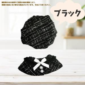 10cm ぬいぐるみ服 チェック柄 ベレー帽 ...の詳細画像1