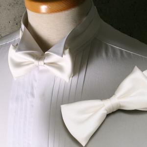 蝶ネクタイ/バタフライ/白(シルク100％)(66300000)日本製