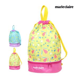 プールバッグ キッズ 女の子 子供 マリクレール marie claire 二重底 スイミングバッグ ビーチバッグ ナップサック｜novice-sf