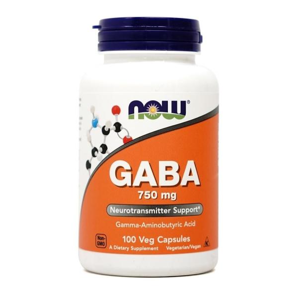 ギャバ 750mg ナウフーズ 100錠 NOW FOODS GABA 750mg、100 vegg...