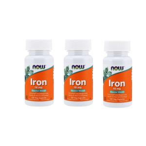 鉄分 18mg ナウフーズ120錠 3本セット NOW FOODS Iron 18mg 120CAP 3set｜nowfoods