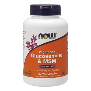 ベジタリアングルコサミン＆MSM 120ベジカプセル ナウフーズ　Vegetarian Glucosamine & MSM, 120 Veg Capsules  Now Foods｜nowfoods