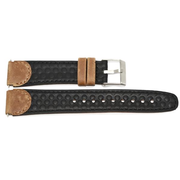 【並行輸入品】19 mmブラウン/ブラックペブルドDistressed Leather watch ...