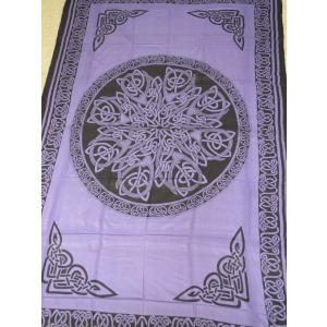 【並行輸入品】ヒッピー/インドのタペストリー/壁/ベッドスプレッド/テーブルクロスパープルケルトノットMandala 72 