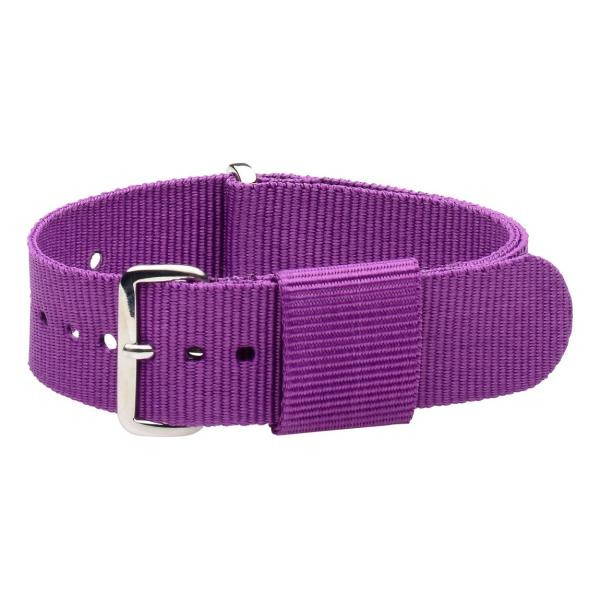 【並行輸入品】22 mm NATO SSナイロンループソリッドパープルInterchangeable...
