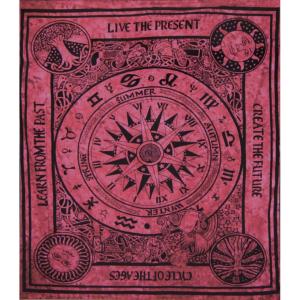 【並行輸入品】 Old Glory Zodiac Compass Burgundy Single Tapestry