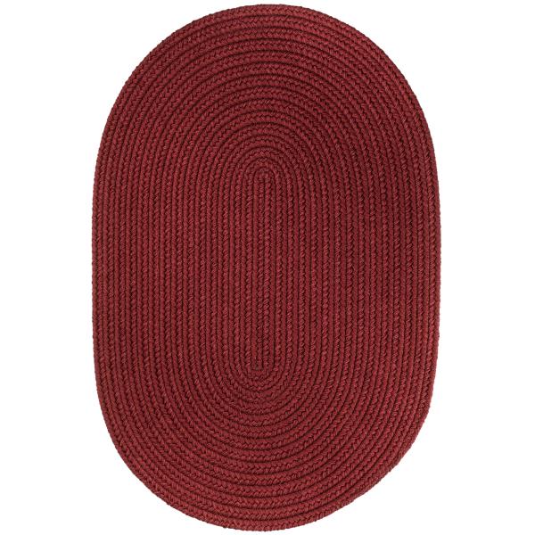 【並行輸入品】 Rhody Rug Solid Poly S005 Colonial Red 4' ...