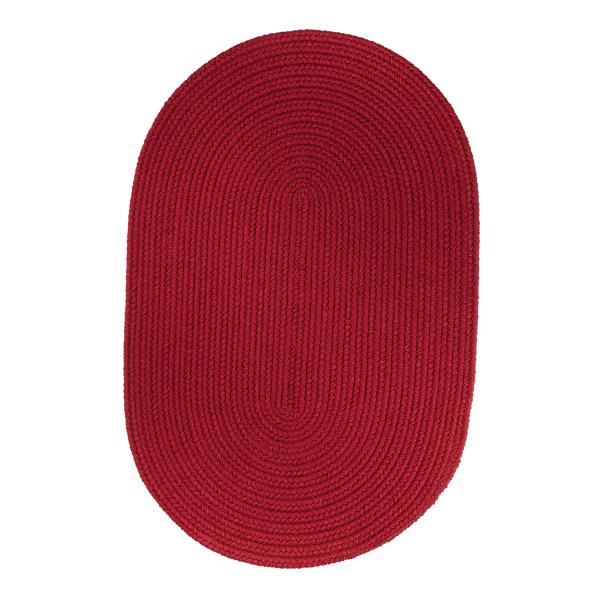 【並行輸入品】ソリッドラウンドラグ 4フィート ブリリアントレッド Rhody Rug Solid ...