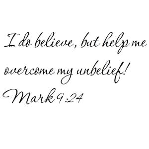 【並行輸入品】Tapestry Of Truth Mark 9:24 Wall and home scripture, letterin