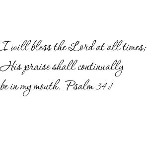 【並行輸入品】Tapestry Of Truth Psalm 34:1 Wall and home scripture, letteri