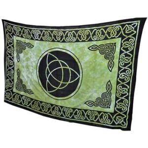 【並行輸入品】100パーセントコットンブラックandグリーンケルトシンボルTriquetra Ancient 72 