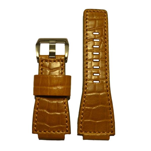 【並行輸入品】24 mm Panatime Honey本革Watch Band with Gator...