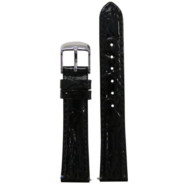 【並行輸入品】18 mm Panatime光沢ブラック本革Watch Band with Gator...