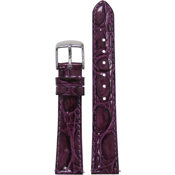 【並行輸入品】Panatime 18mm 光沢パープル本革腕時計バンド ゲイタープリント マッチステ...