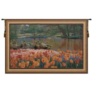 【並行輸入品】ホーム家具 Keukenhof I ベルギータペストリー 壁掛け ウォールアート装飾 97 x 62インチ Keukenhof I