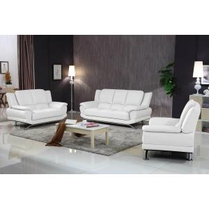 【並行輸入品】 Matisse Milano Contemporary Leather Sofa Set (White)