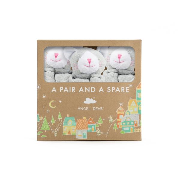 【並行輸入品】Angel Dear Three of A Kind Blankie, Grey Ki...