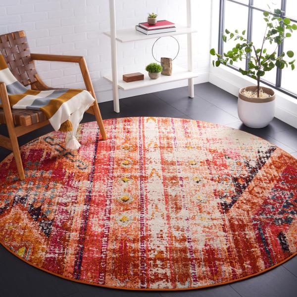 【並行輸入品】Safavieh モナココレクション MNC222H モダンボヘミアンオレンジ アンテ...